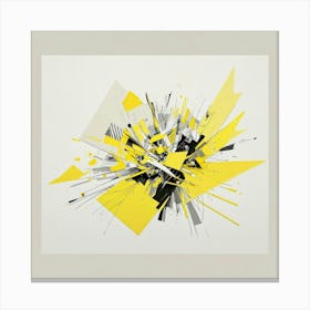 Yellow Splatter Canvas Print