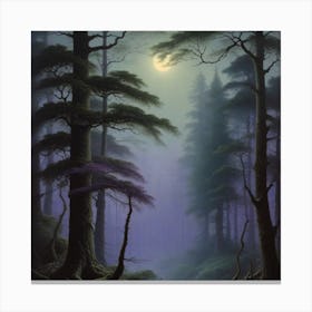 tree with moon Canvas Print