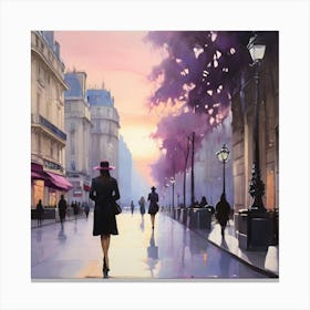 Paris At Dusk.1 Canvas Print