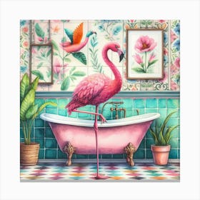 Pink Flamingo Canvas Print