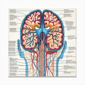 Anatomy Of The Human Brain 8 Canvas Print