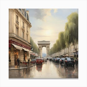 Paris - Arc De Triomphe Canvas Print