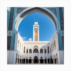 Mosque In Sahara Canvas Print