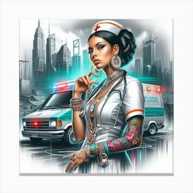 Nurse In The City Canvas Print