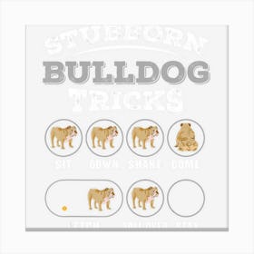 Stubborn Bulldog Tricks Canvas Print