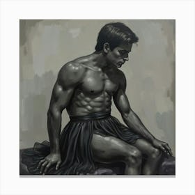 Muscular Man vintage Canvas Print