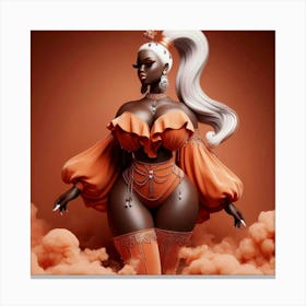 Sexy Black Woman Canvas Print