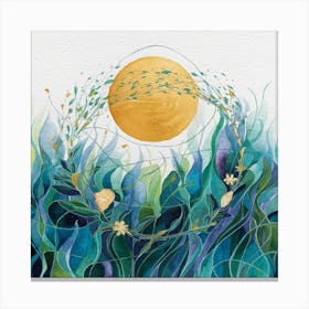 Sun In The Water Canvas Print