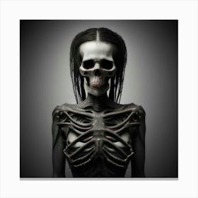 Skeleton Woman Canvas Print