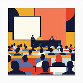 Illustration Of A Conference Canvas Print