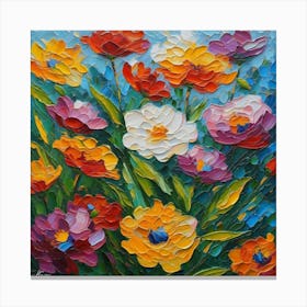 Flowers painted Canvas Print