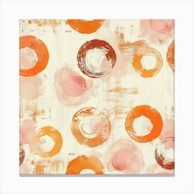 Orange Circles 3 Canvas Print