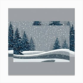 Snowy Winter Scene Stampe su tela