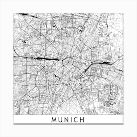 Munich Map  I Canvas Print