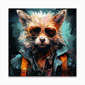 Fox In Sunglasses 1 Canvas Print