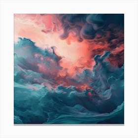 Thatworksmedia Iphone Wallpaper Abstract Cloud Painting Pink and Blue 3 Canvas Print