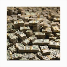 Pile Of Money Canvas Print