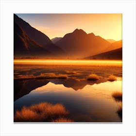 Sunrise In The Mountains 34 Canvas Print