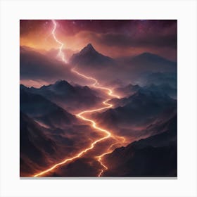 Lightning In The Sky Canvas Print