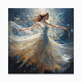 Dancer In White Dress Canvas Print