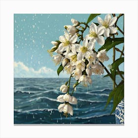 Jasmine In The Rain Canvas Print