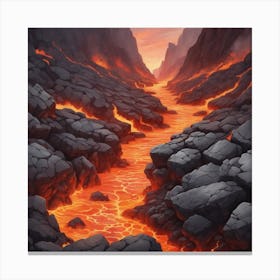 Lava River Canvas Print