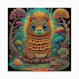 Psychedelic Cat Canvas Print