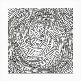 Spiral Drawing grey black white Canvas Print
