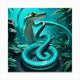 Snake In The Jungle Canvas Print