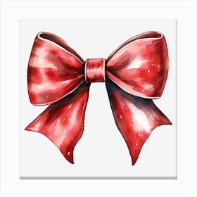 Red Bow 7 Canvas Print