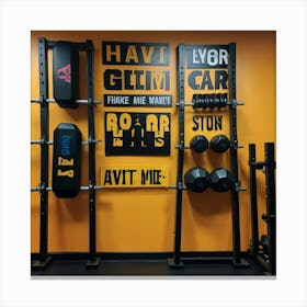 Gym Equipment Canvas Print