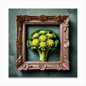 Brocolli In A Frame Canvas Print