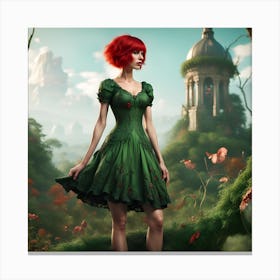 Red Hair Tess Synthesis - Whimsy(4) Canvas Print