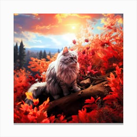 Merlin in Red Autumn Canvas Print