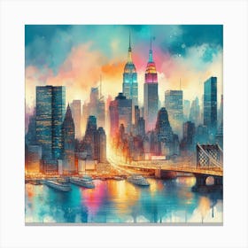 New York City Skyline 110 Canvas Print