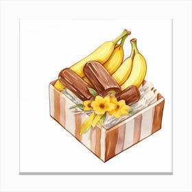 Bananas In A Box Canvas Print