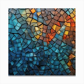 Photography Of The Texture Of A Mosaic Of Ceramic Canvas Print