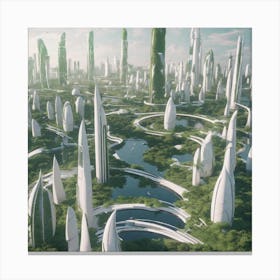 Futuristic City 146 Canvas Print