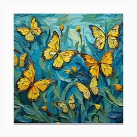 Yellow Butterflies Canvas Print