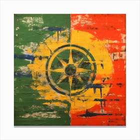 Abstract compass Canvas Print