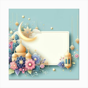 Muslim Holiday Card 1 Canvas Print