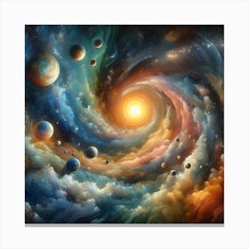 Galaxy Painting Canvas Print