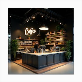 Coffee Shop Interior Design 1 Canvas Print