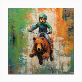 Bear Rider Canvas Print