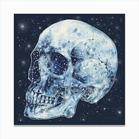 Skull With Stars 1 Canvas Print