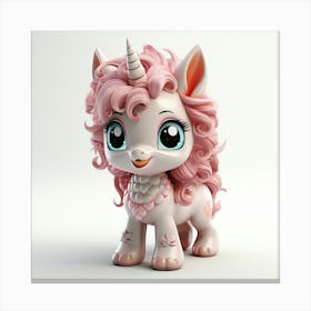 Little Pink Unicorn 1 Canvas Print