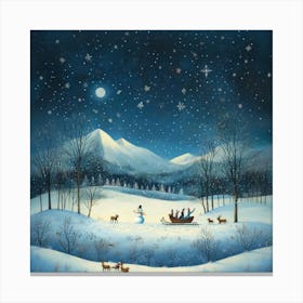 Winter Sleigh Ride Canvas Print