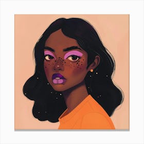 African Girl With Freckles Canvas Print