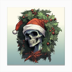 Christmas Skeleton Canvas Print