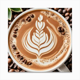 Coffee And Latte Art 2 Canvas Print